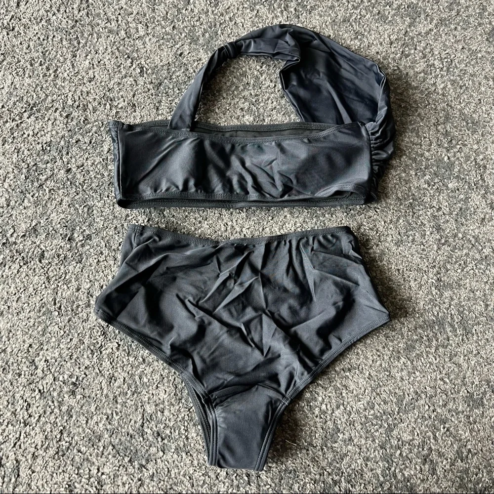 One shoulder high waist bikini set - Picture 3 of 3